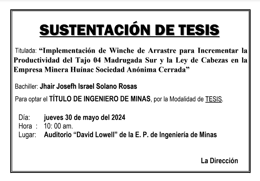 SUSTENTACIÓN DE TESIS