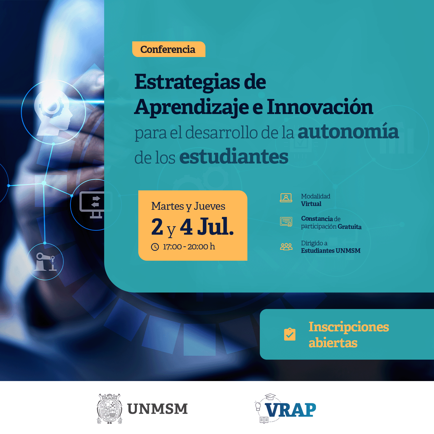 Conferencia «Estrategias de aprendizaje e innovación para el desarrollo de la autonomía de los estudiantes»