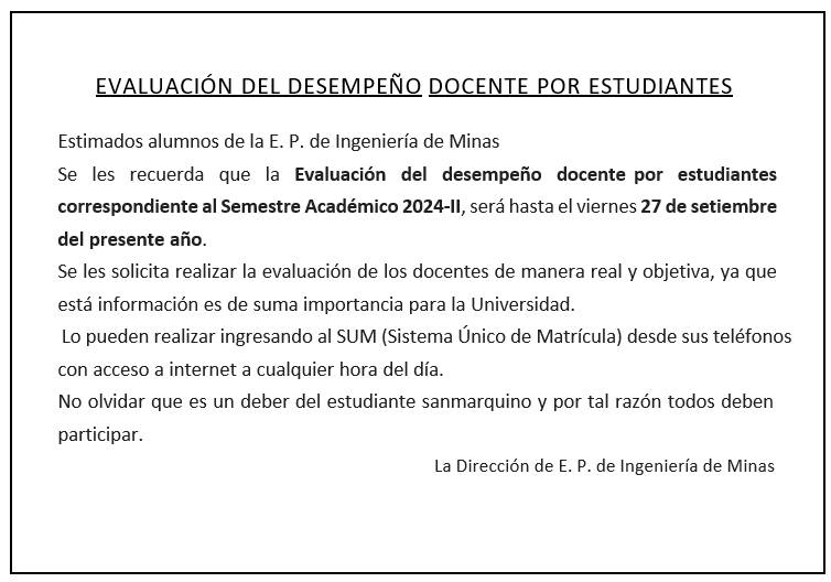  Evaluación del Desempeño Docente por Estudiantes – 2024-II 