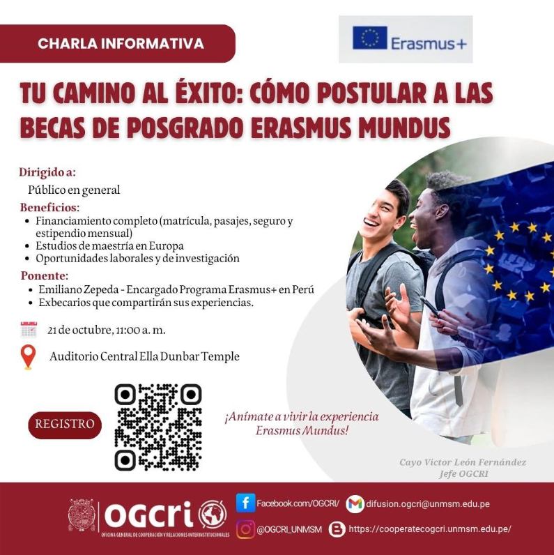  ¡Atención estudiantes de la Escuela Profesional de Ingeniería de Minas – UNMSM!¿Te gustaría estudiar una maestría en Europa con todo financiado? 